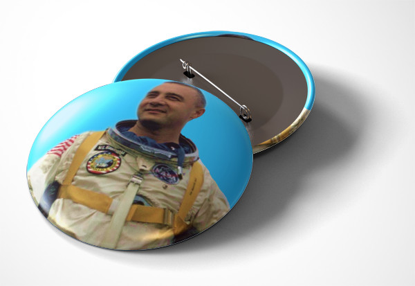 Gus Grissom Nasa Apollo 1 - pin pinback button