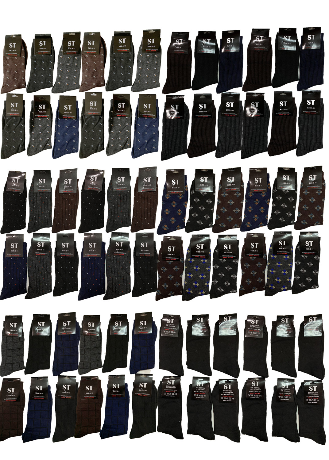 New 6-12 Pairs Mens Cotton Work Crew Fashion Casual Dress Socks Size 9-11 10-13