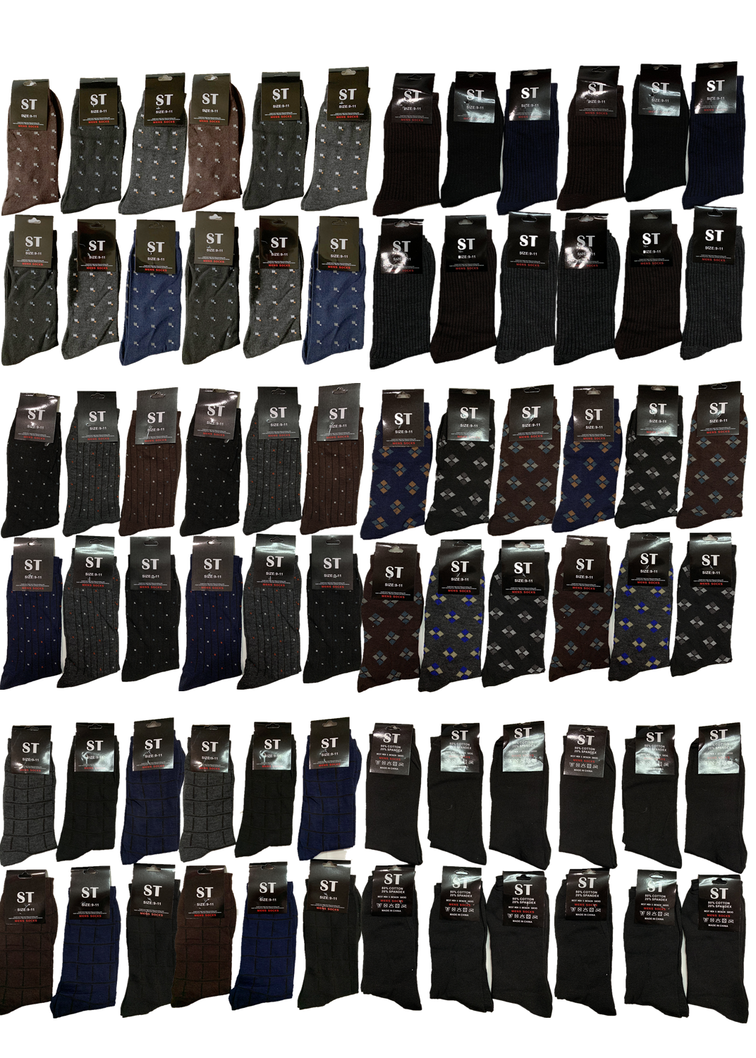 New 6-12 Pairs Mens Cotton Work Crew Fashion Casual Dress Socks Size 9-11 10-13