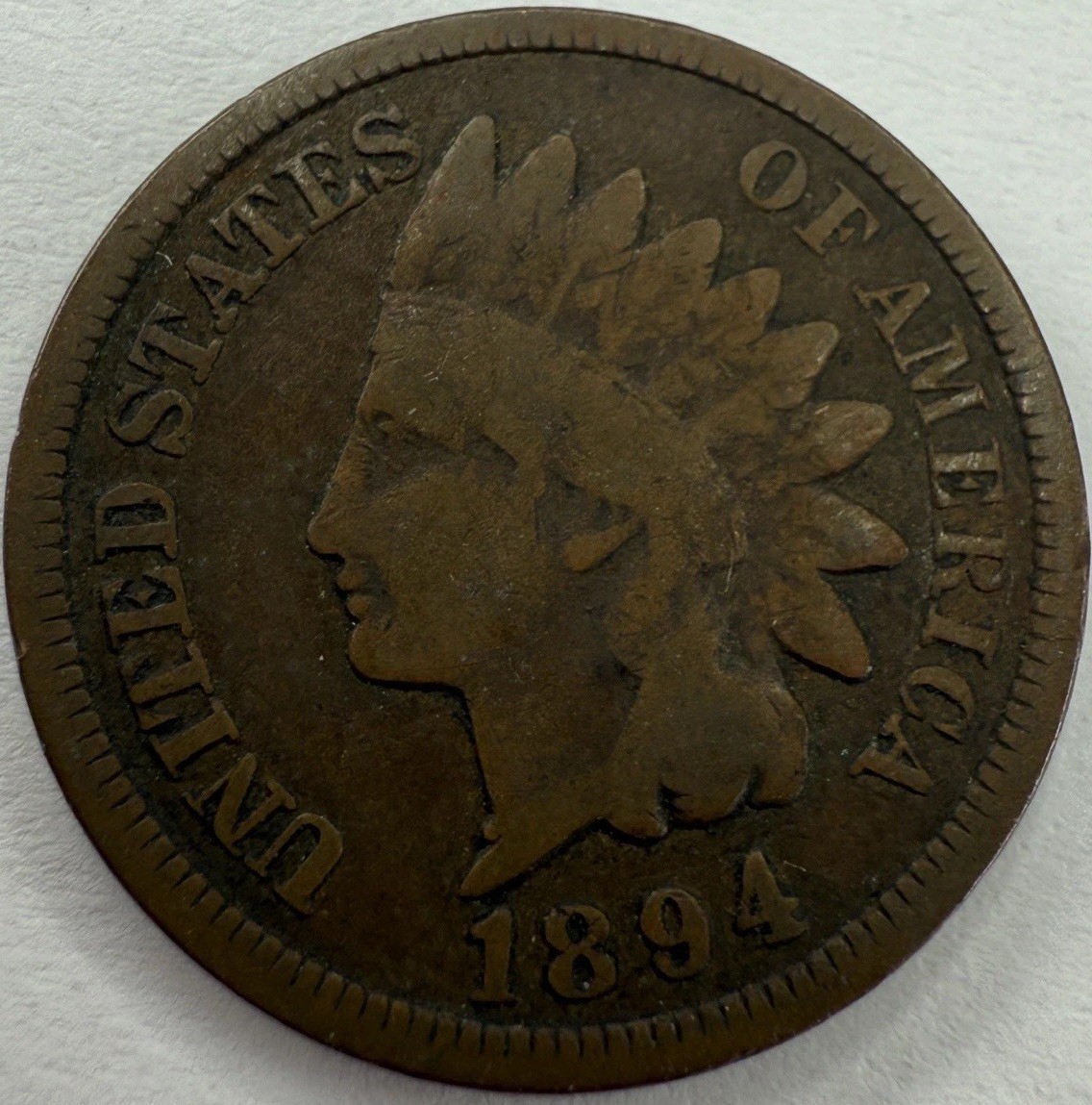 1894 Indian Head Cent Exact Coin Imaged #IND1526