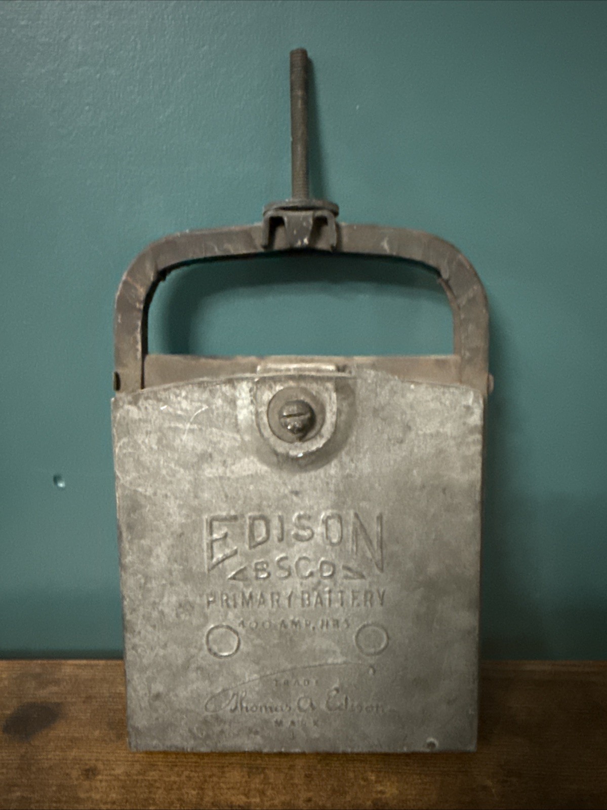 Rare Vintage BSCO Thomas A Edison Primary Battery 400 Amp Screw Odd Parts Repair