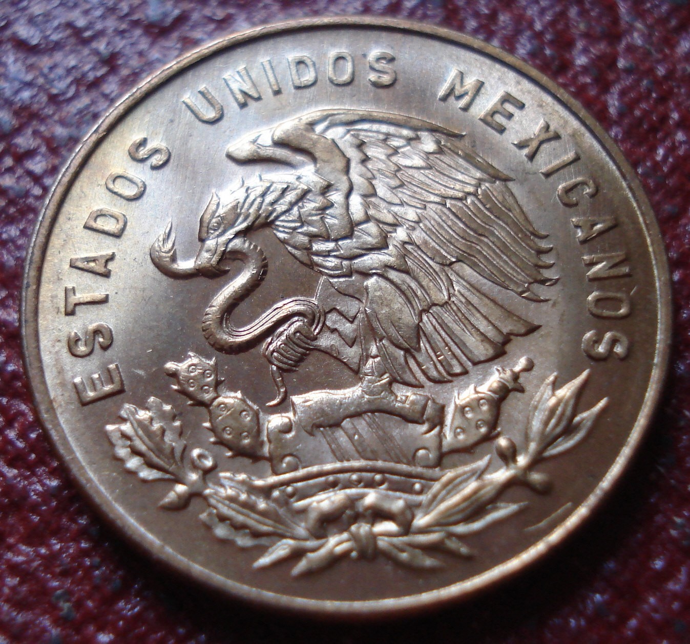 1960 MEXICO 5 CENTAVOS IN AU CONDITION