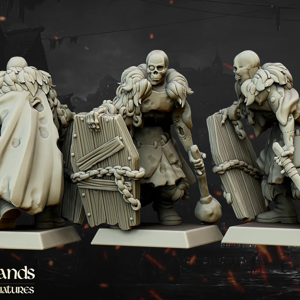 Undead Blackwatch Command Group - Resin Tabletop Miniature