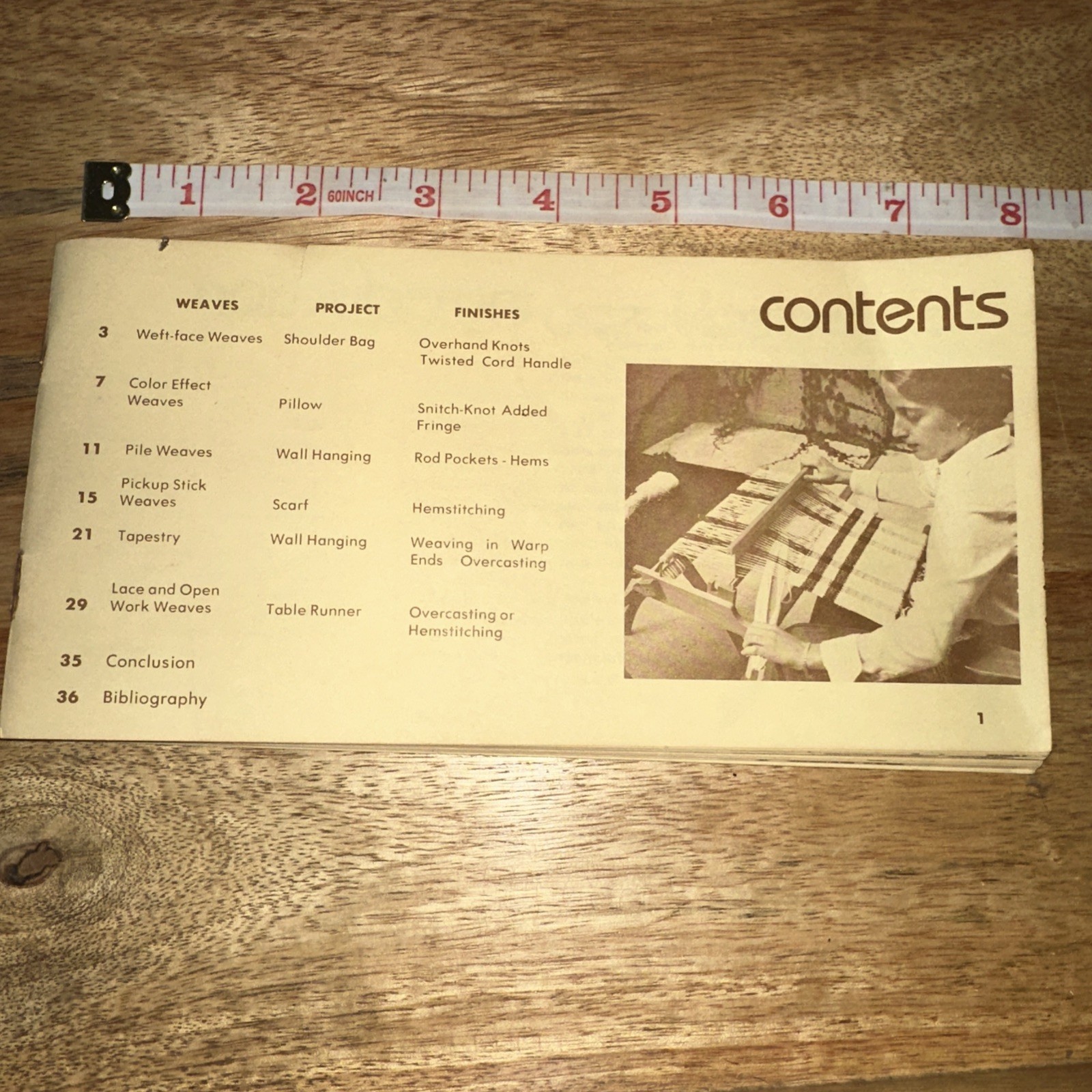 Vintage Rigid Heddle Frame Loom Instruction Book