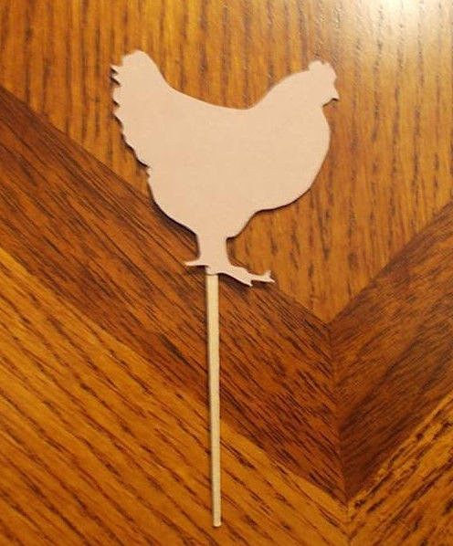 Lot of 12 Chicken Cupcake Toppers!