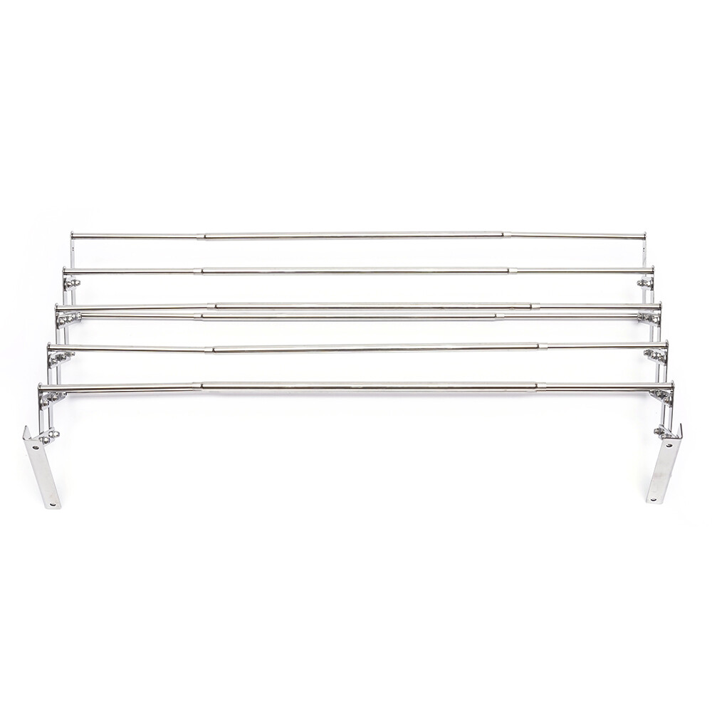 Laundry Hanger Wall-Mounted Expandable Folding Clothes Drying Towel Rack