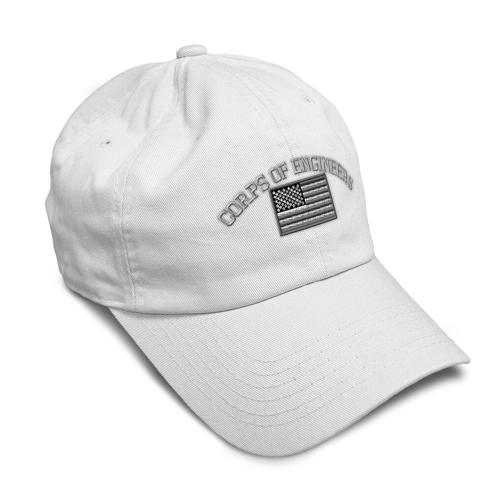 Soft Women Baseball Cap U.S. Flag Corps of Engineers Embroidery Dad Hats for Men