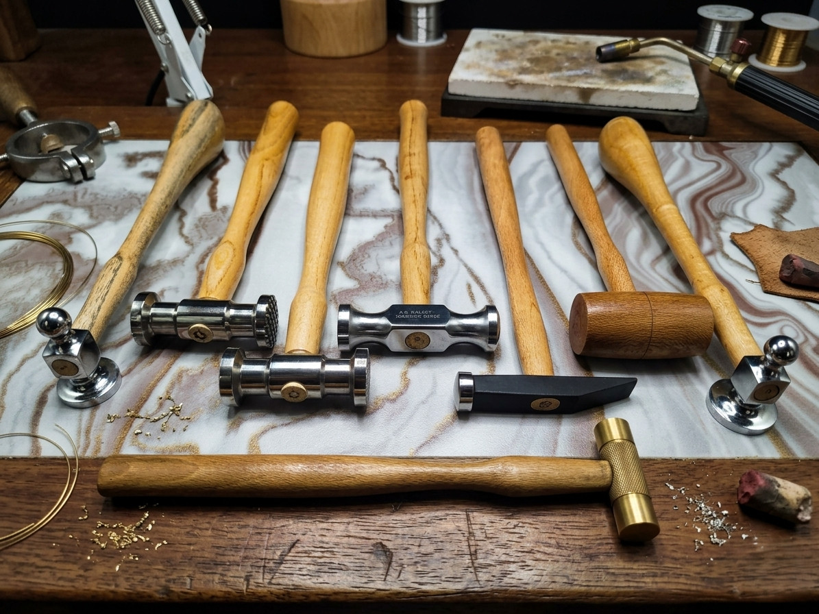 8pc Jewelry Hammer Set Metal Forming Tools for Silversmith & Jewelry Making