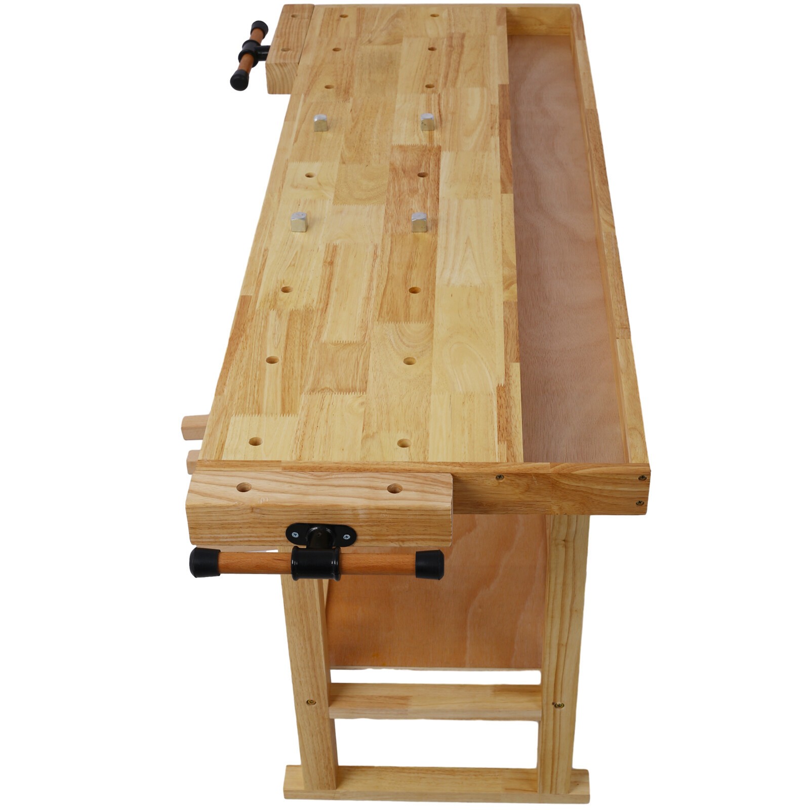55 in Workbench Wooden Work Bench Table Workstation for Garage Workshop Home