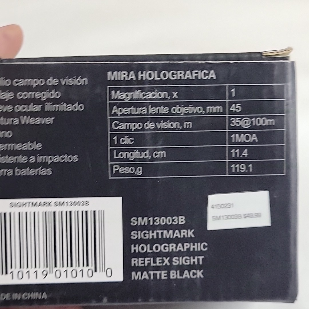 Sightmark SM13003B Holographic Reflex Sight Matte Black Multi Reticle Never Used
