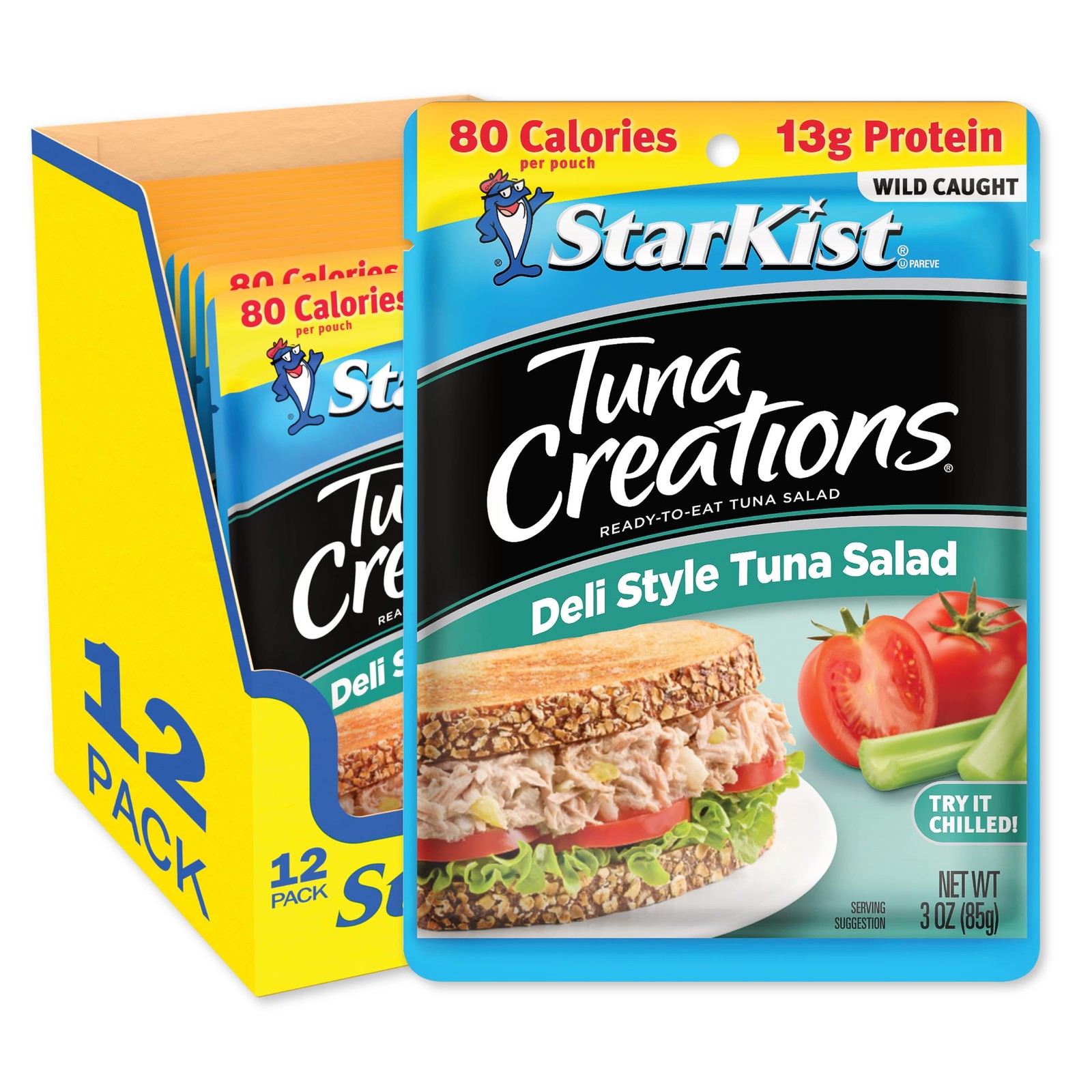 StarKist Tuna Creations Deli Style Salad Pouch (3 3 Ounce (Pack of 12)