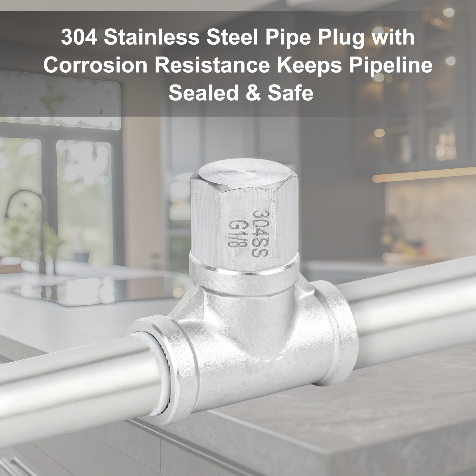 4-Pack Hex End Cap, 1/8 Inch g Female Thread Pipe Fitting