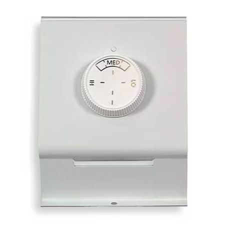 Dayton 3Ug90 Electric Baseboard Heater Thermostat, 1 Poles, Northern White,