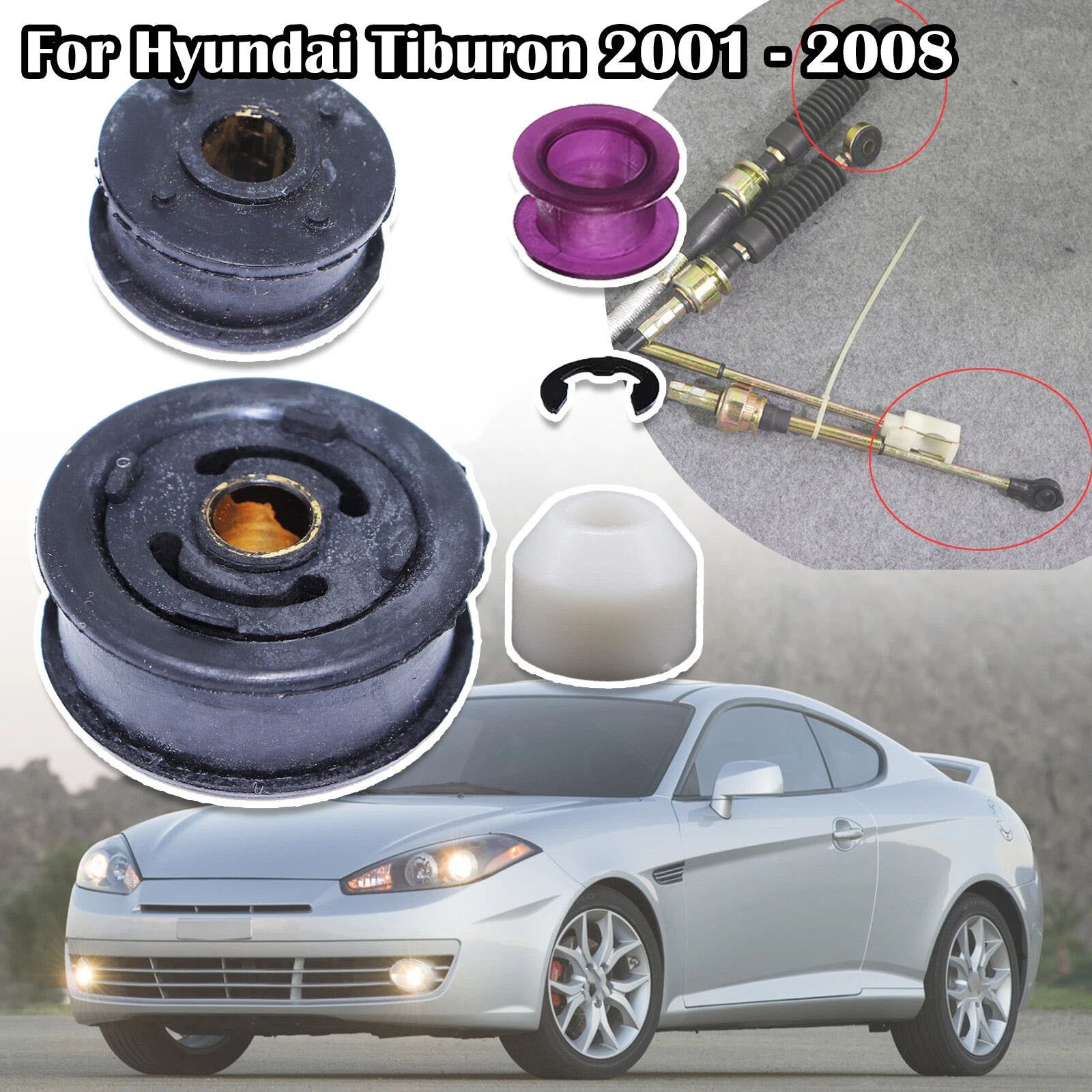 For Hyundai Tiburon 01-08 Gearshift Lever Cable Shifter Selector End Bushing MT