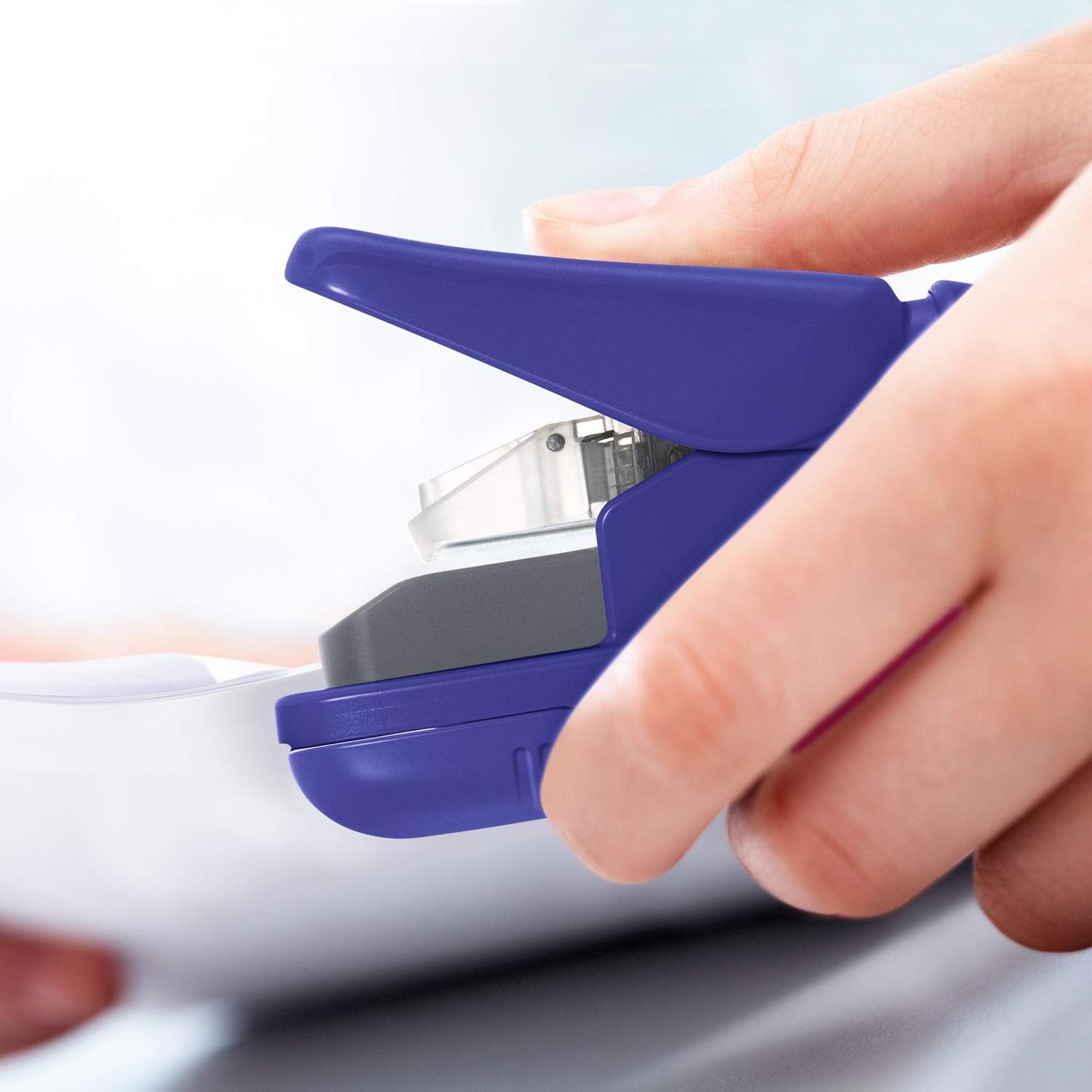 Clinch Compact Staple-Stapler, Blue