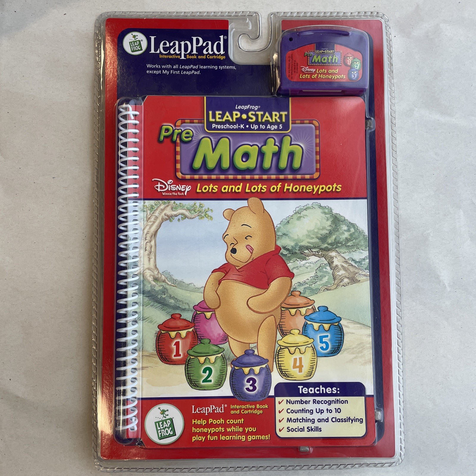LeapPad LeapFrog Pre Math Disney Winnie the Pooh~ Lots and Lots Of Honeypots~New