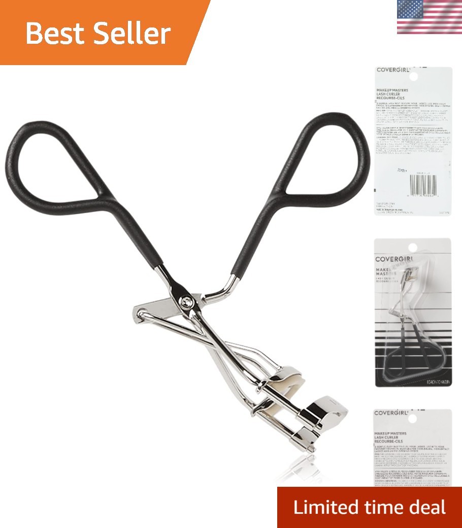 Professional Makeup Masters Eyelash Curler with Silicone Pads - Travel Size