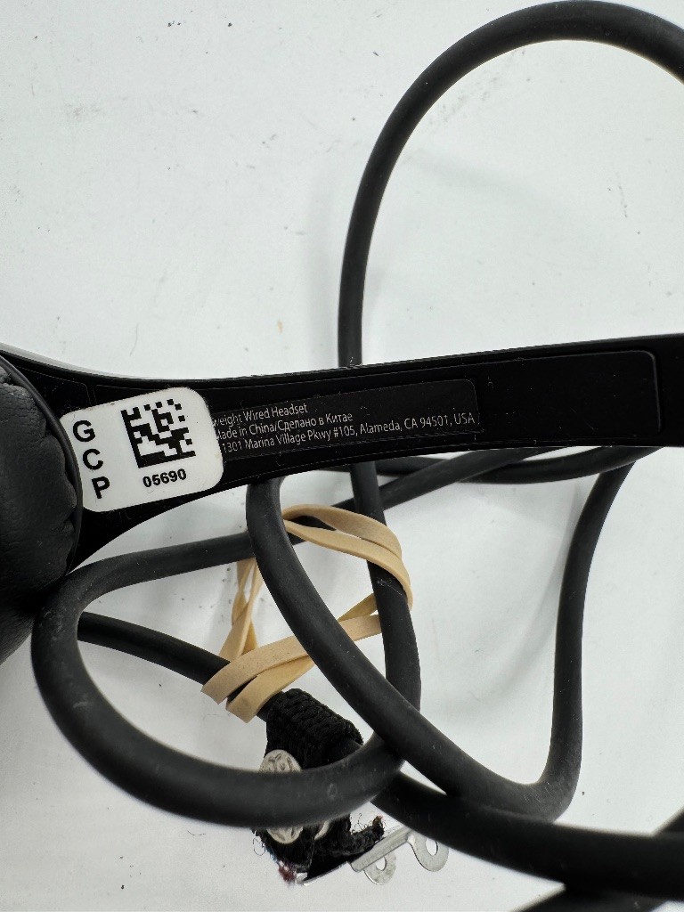 Lightweight Wired Headset Single Ear Boom Mic XLR Connector Black Call Center