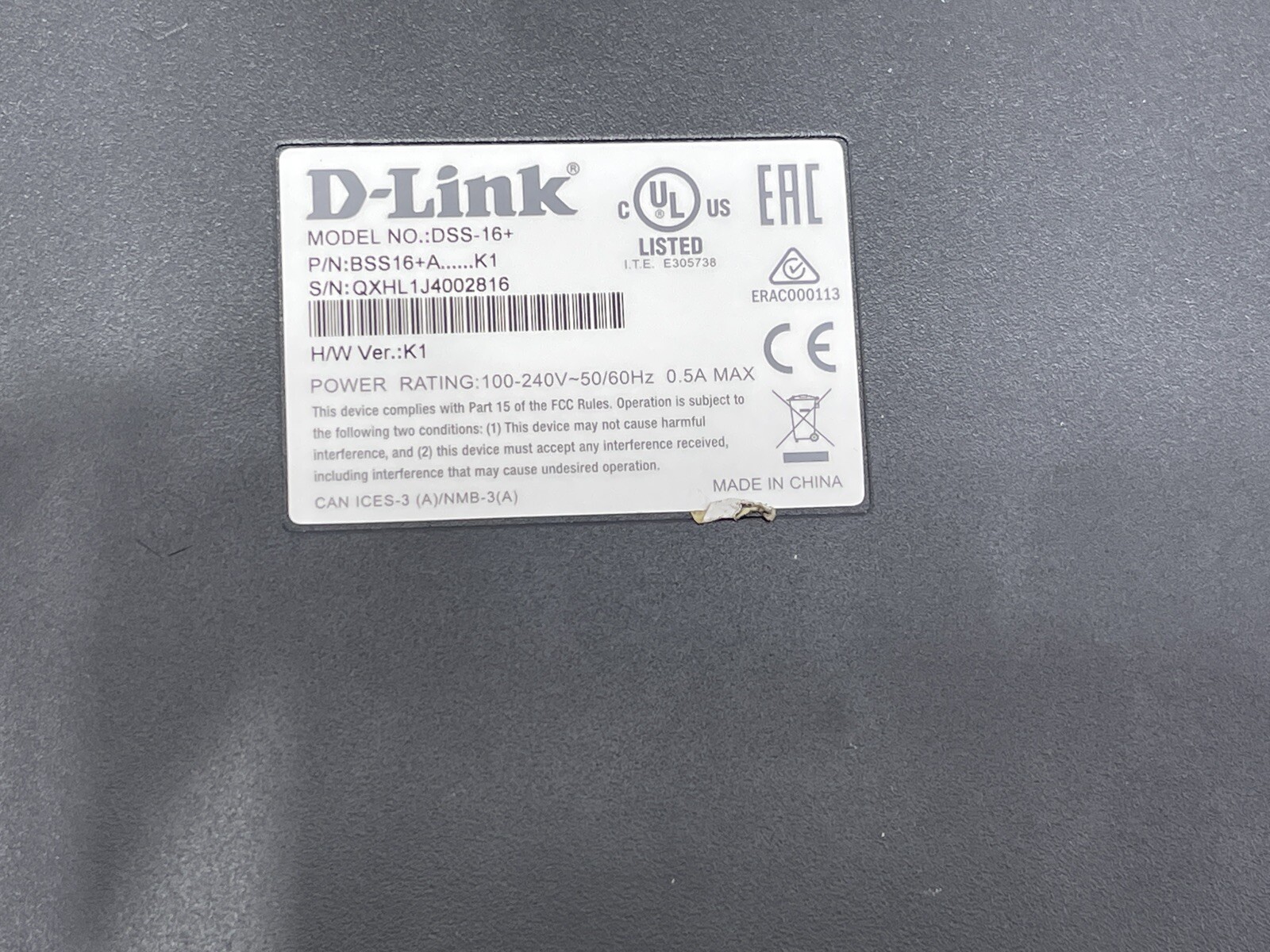 D-Link DSS (DSS16+) 16-Port Ethernet Switch