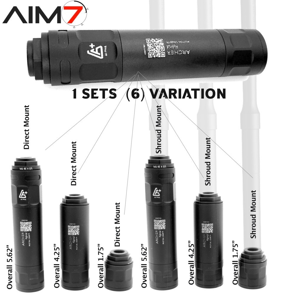 Aim7 Archer Hybrid 6-IN-1 Linear Comp & slip Over  Set 1/2x28