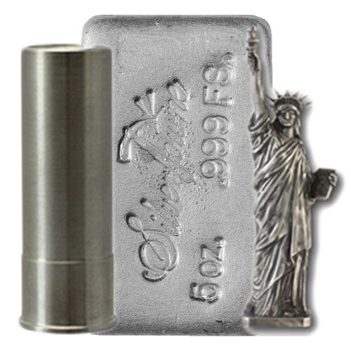 5 oz Silver (Varied Condition, Any Mint, Various Forms)