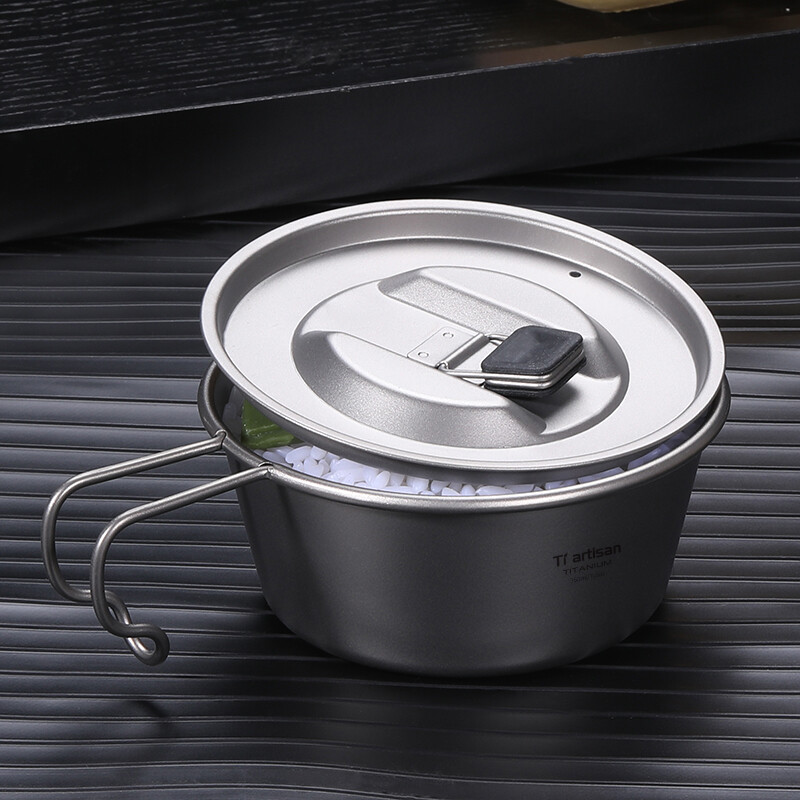Outdoor titanium bowl picnic small bowl travel picnic household titanium bowl