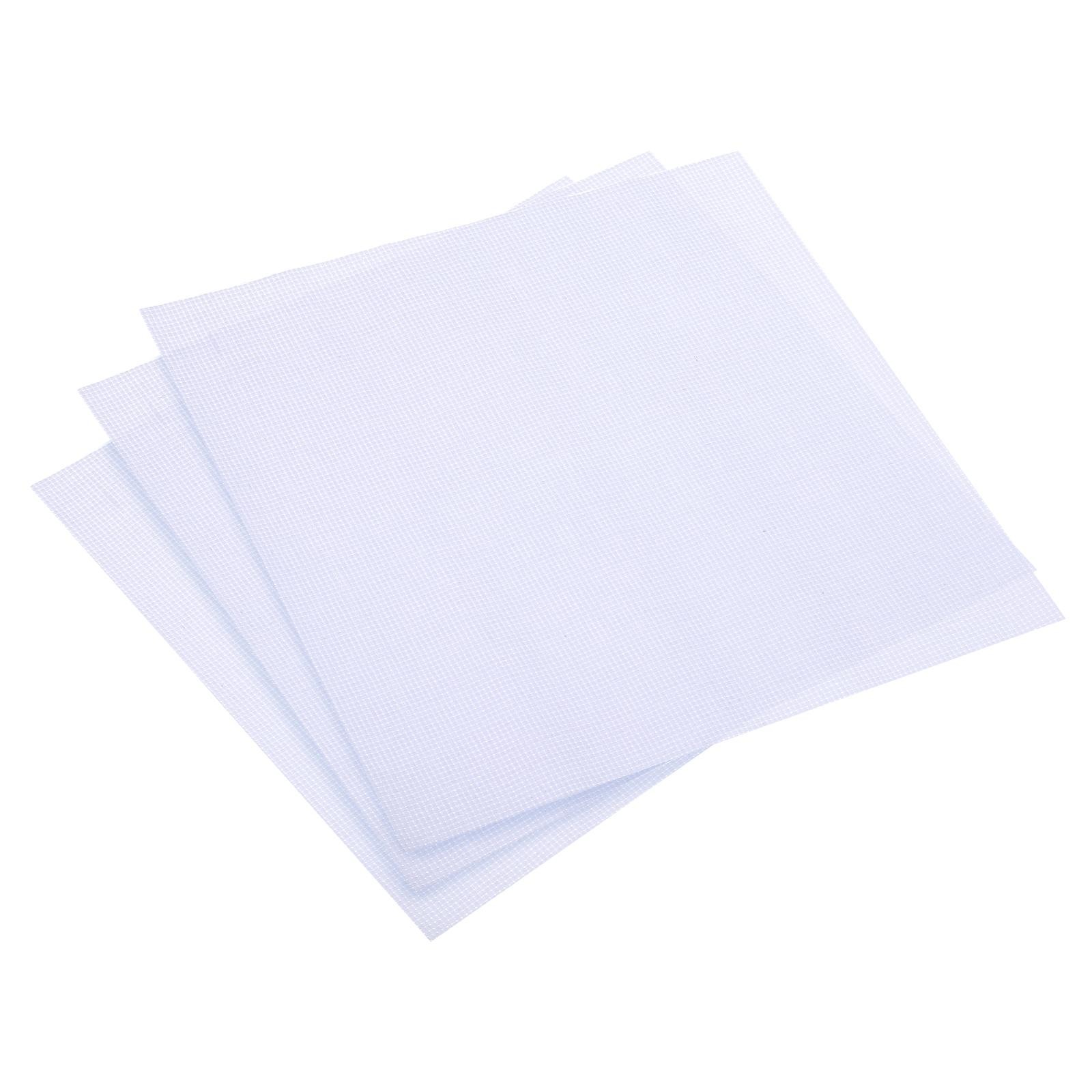 3Pcs 11 Count Cross Stitch Cloth 20" x 20" Embroidery Cotton Fabric, White
