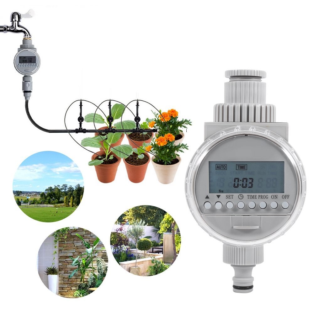 Solar Power Irrigation Timer for Garden Lawn Greenhouse Drip System Automatic...