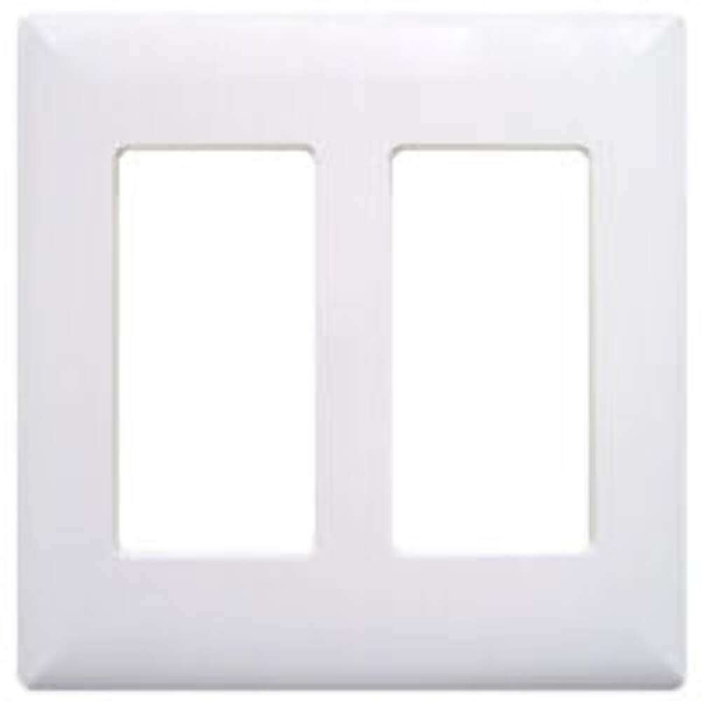 Pass & Seymour Mobile Home/RV White Double Snap-On Decorator Wall Plate for Self