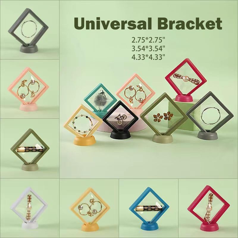 12PCS 3D Floating Frame Display Stand, Jewelry Box, Gift Round Stands,Type 5