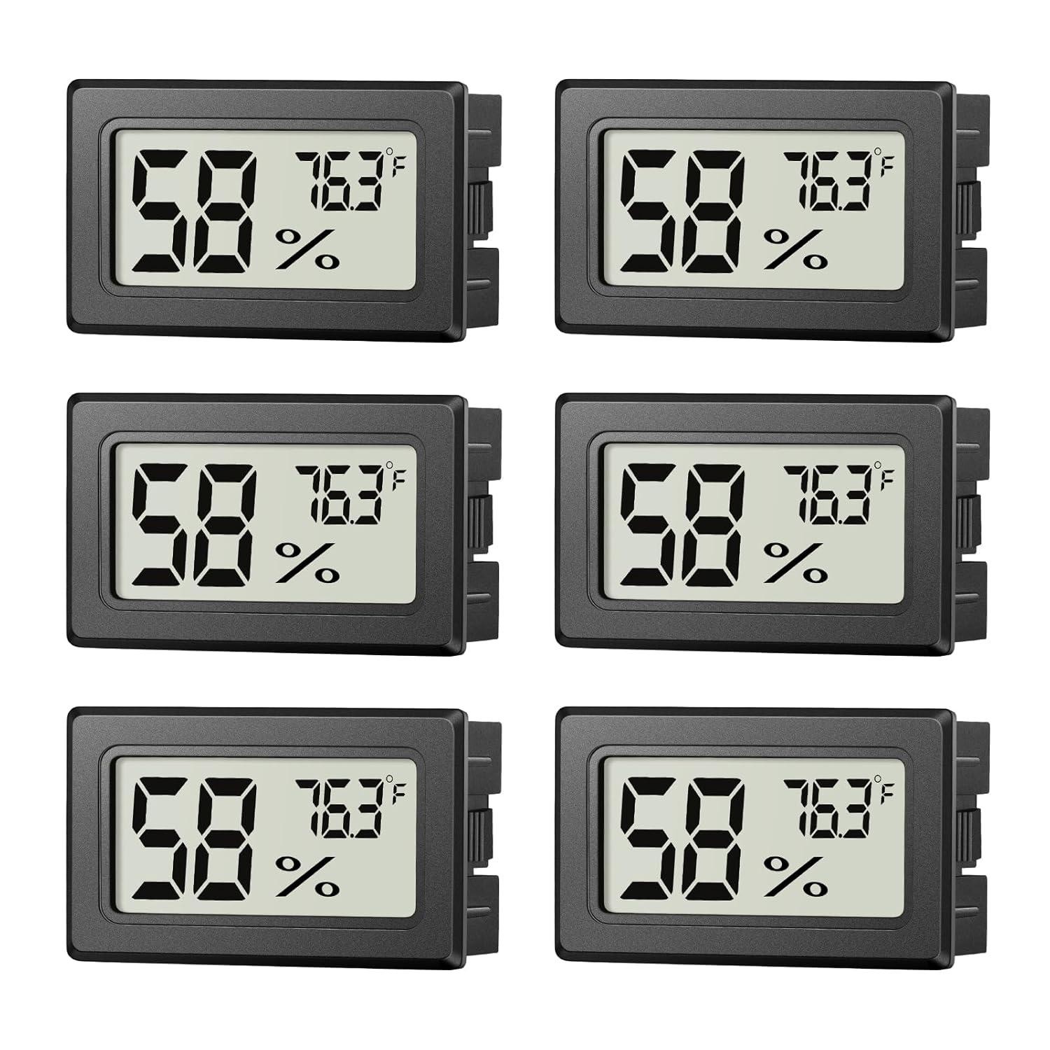 6 Pack Mini Digital Hygrometer Thermometer Indoor Humidity Meter ℉