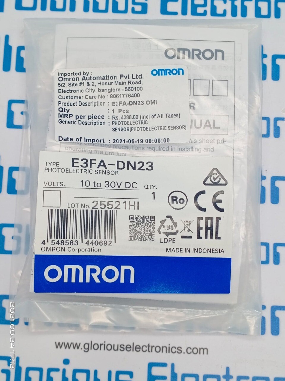 New Omron E3FA-DN23 Photoelectric Sensor E3FADN23