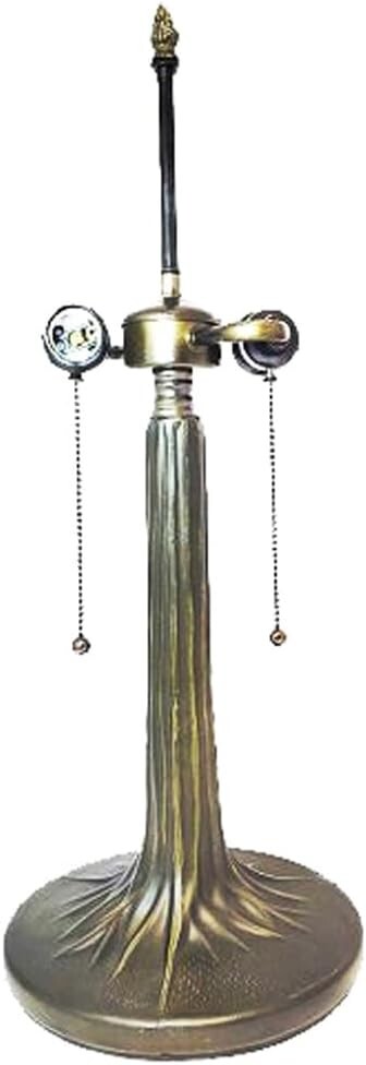 Tree Trunk Lamp Base, Dark Bronze Finish/Gold Hghlts, Nicely Weighted,20.5" Tall