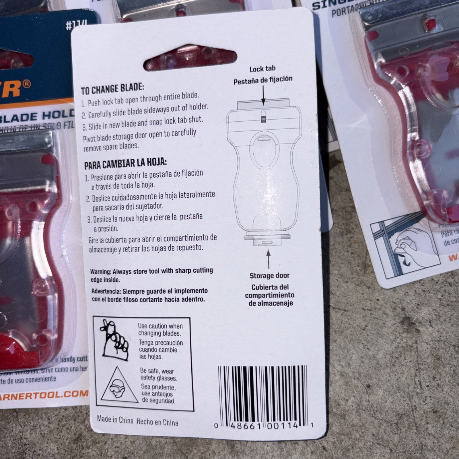 🔥18 PACK🔥 WARNER Glass & Paint Razor Scraper Includes 2 Blades & Storage
