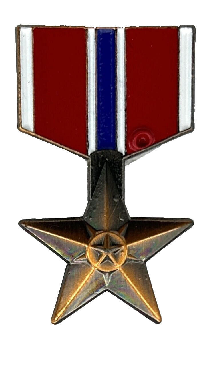 United States Bronze Star Medal Military Emblem Lapel Hat Pin Insignia