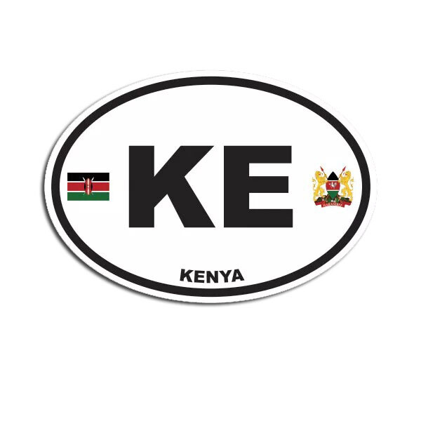 Kenya Oval Sticker