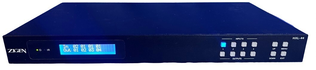 Zigen HXL-44, 4x4 matrix HDMI 2.0, 4-In/4-Out, 4K 4-Coaxial Out - PreOwned