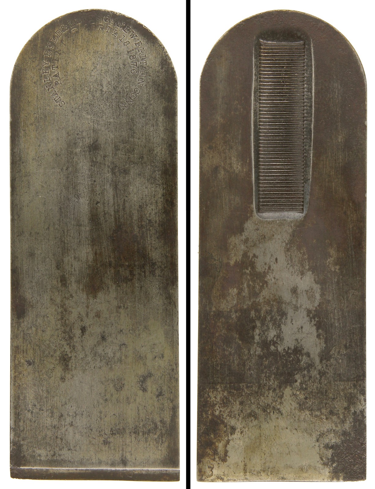 Early Cutting Iron for Stanley No. 110 -Oval w/ 1876 Patent Date -mjdtoolparts