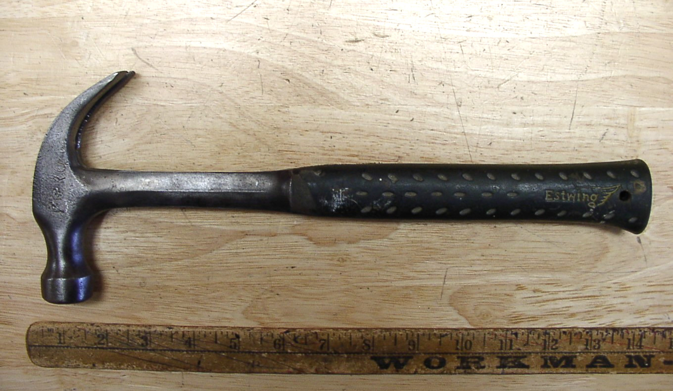 Vintage Estwing USA E-3-16C Curved Claw Hammer,Blue Nylon,5" Head,Excellent!