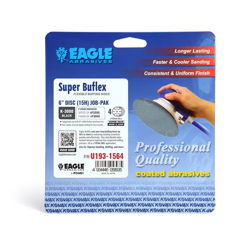Eagle Abrasives 6” DRY Buflex Discs - Blk15/H