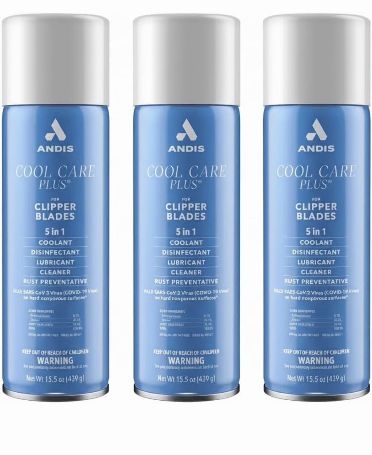 Andis Cool Care Plus 15.5 Oz 3 Pack