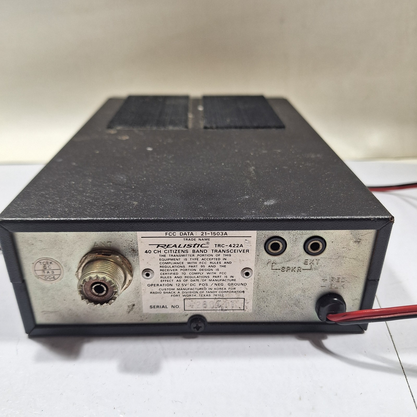 REALISTIC TRC-422A PRIORITY CIRCUIT CB RADIO