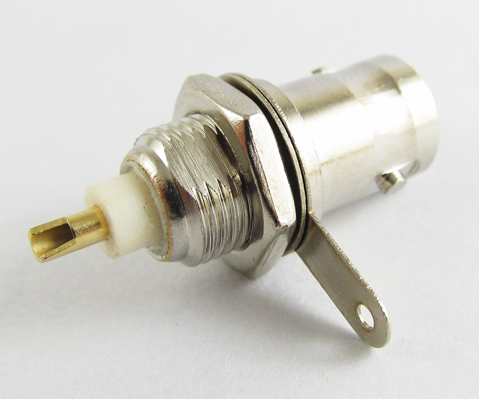 100pcs BNC Female Jack with Bulkhead Chassis Panel Mount Connector Nickel Plated