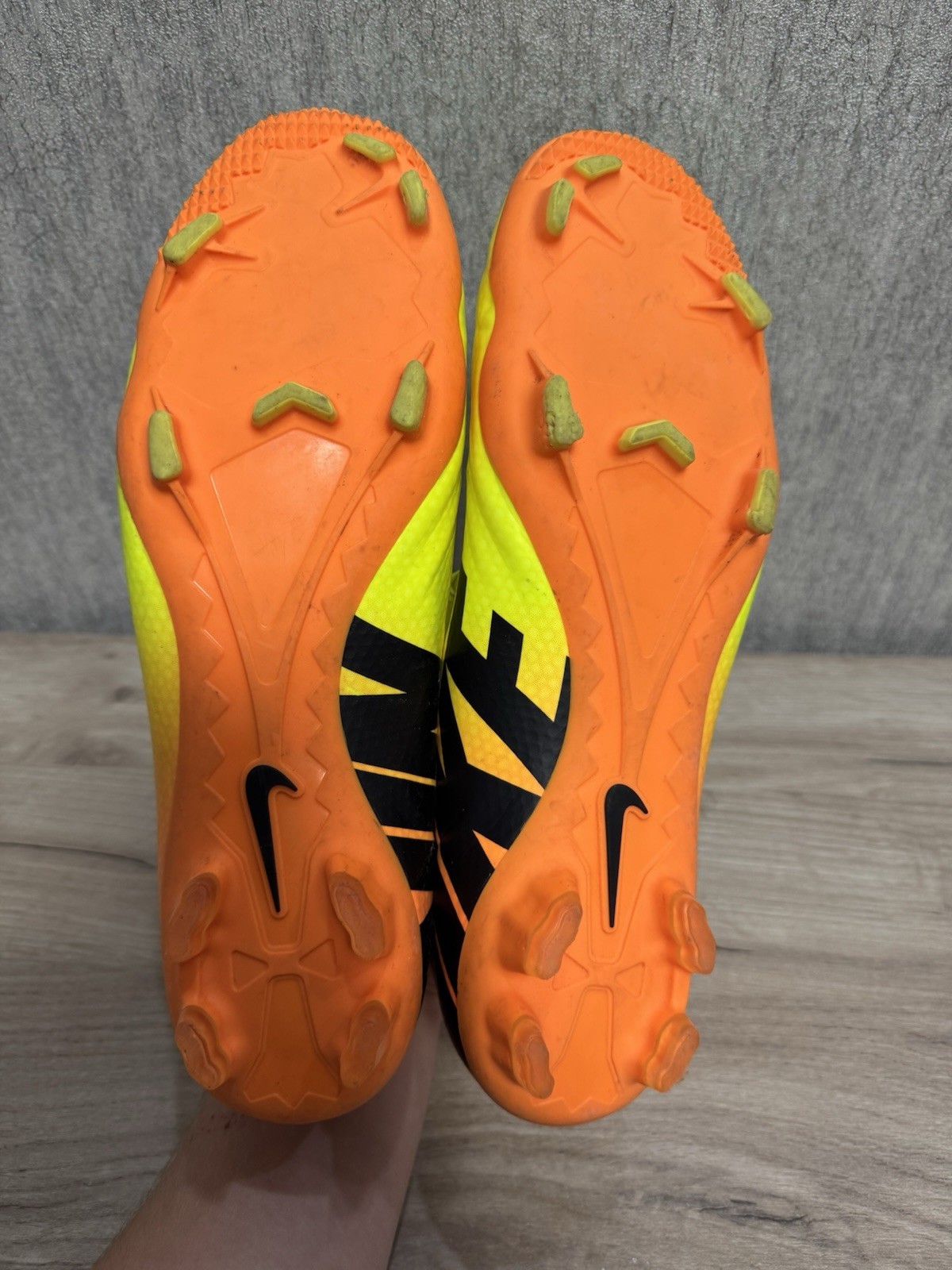 Nike Mercurial Victory Neon Yellow And Orange Soccer Cleats Size 11 Rare Vapor