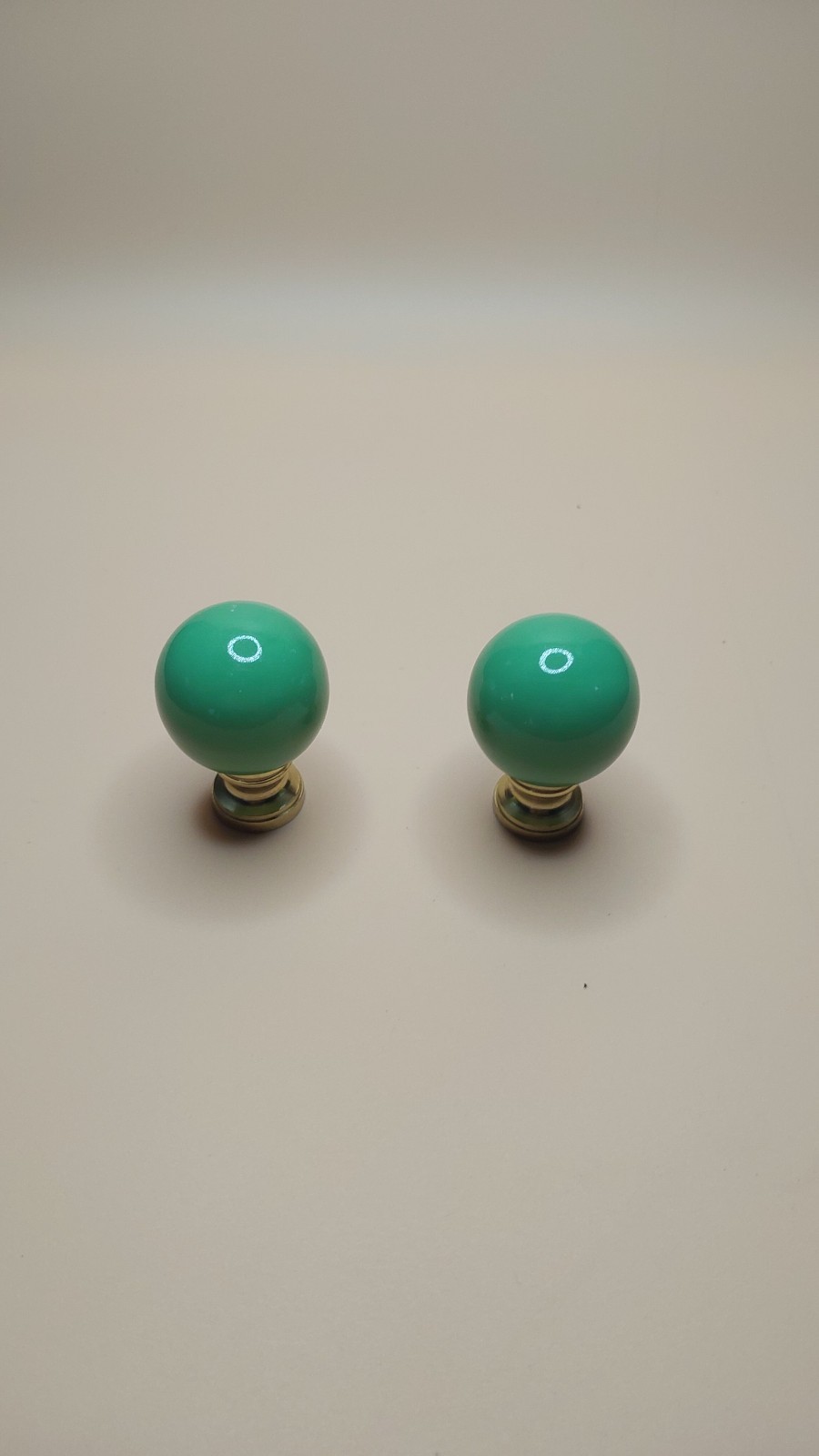 Lot of 2 Royal Designs Ceramic Green 1.75" Lamp Finial - P/N F-5058GR-2