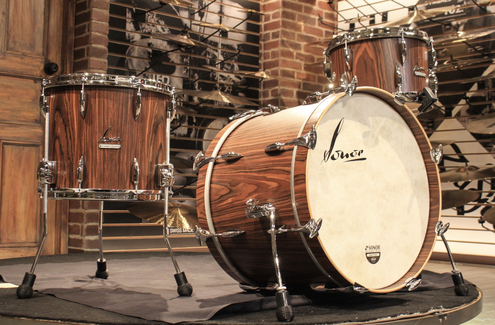 Sonor Vintage Series 3pcs Rosewood Semi Gloss Drum Set - New!