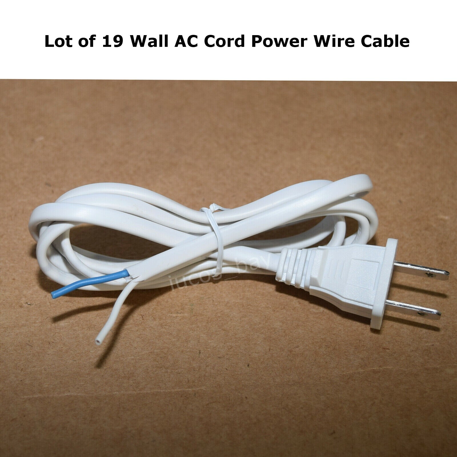 Lot of 19 Wall AC Cord Power Wire Cable White Braun Free Fast Shipping