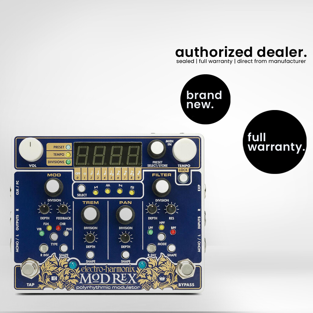 Electro-Harmonix Mod Rex Pan, Filter, Tremolo Modulation Pedal w/ Tap Tempo