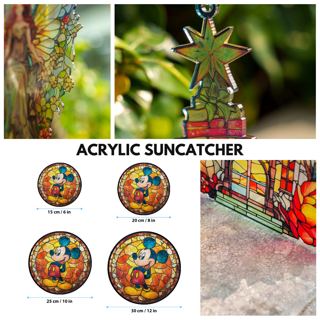 Personalized Easter Blessing Acrylic Suncatcher Faux Stained Glass Suncatcher
