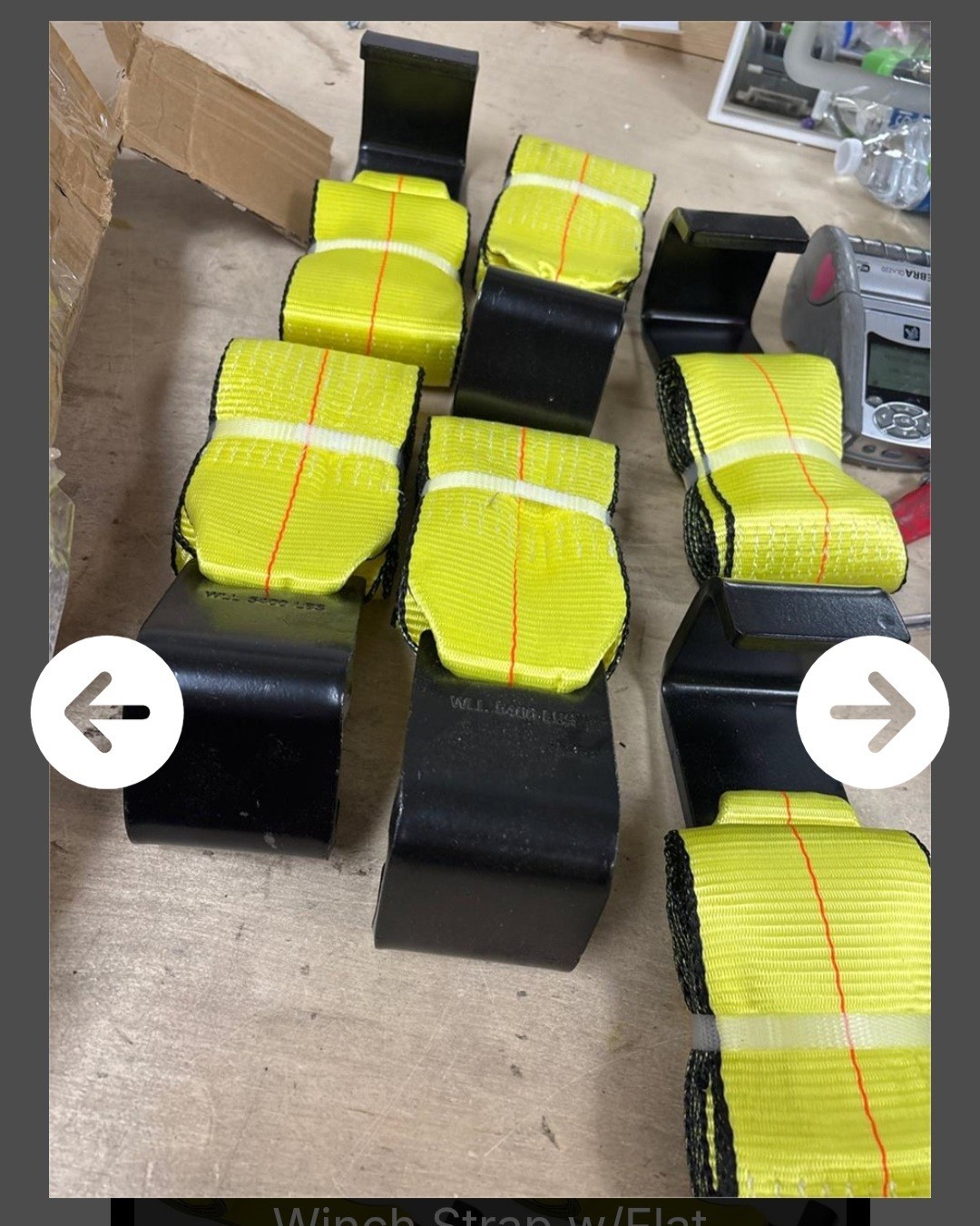 Mimanchi Heavy Duty 4"x5' Roll Off Container Winch Straps Flat Hook 10 Pack